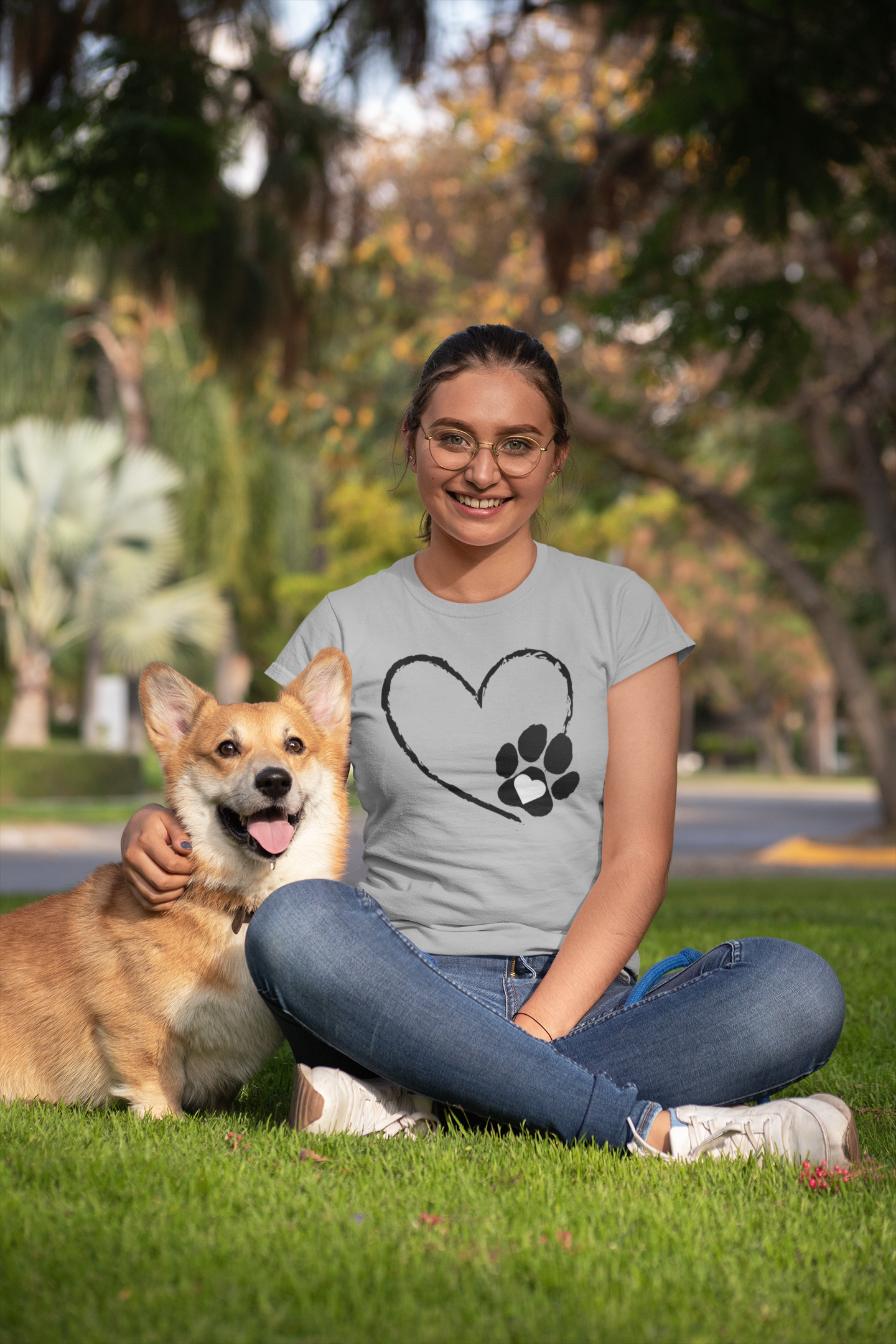 Paw in Heart T-Shirt