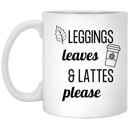 Leggings Leaves & Lattes Please