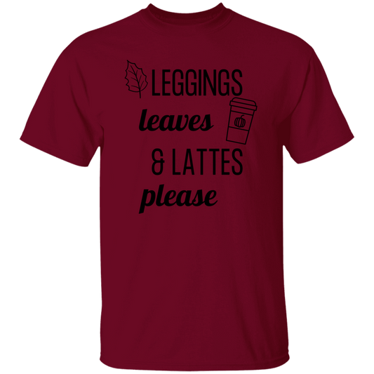 Leggings Leaves & Lattes Please (Unisex Shirt)