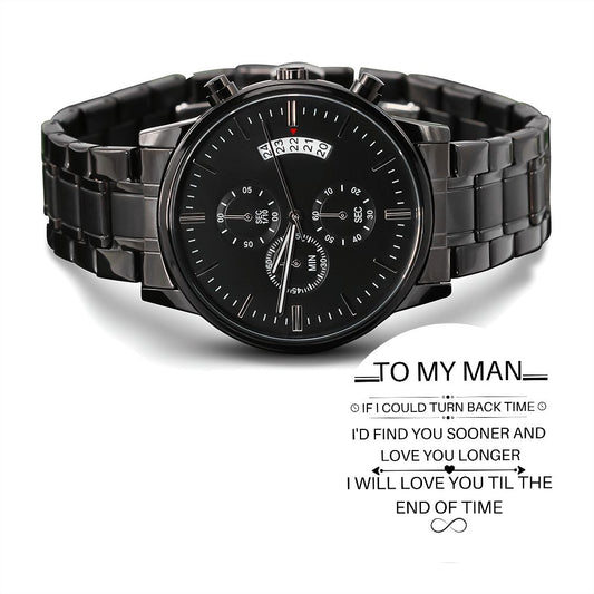 To My Man| Love You Til The End Of Time (Engraved Black Watch)