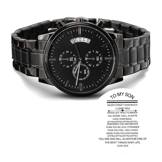 To My Son| Loved More Then You Know (Engraved Black Watch)