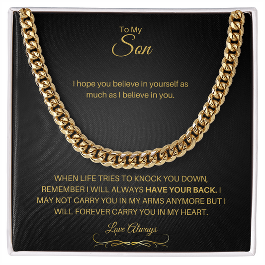 To My Son | I Believe In You (Cuban Link Chain)