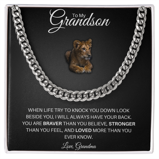 To My Grandson | You Are Loved More Than You Know (Cuban Link Chain)