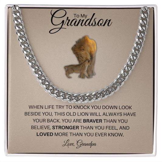 To My Grandson | You Are Loved More Than You Ever Know (Cuban Link Chain)