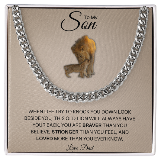To My Son | I Will Always Have Your Back (Cuban Link Chain)