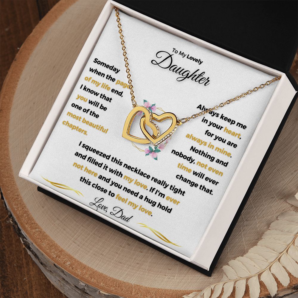 To My Lovely Daughter| My Most Beautiful Chapter (Interlocking Hearts Necklace)