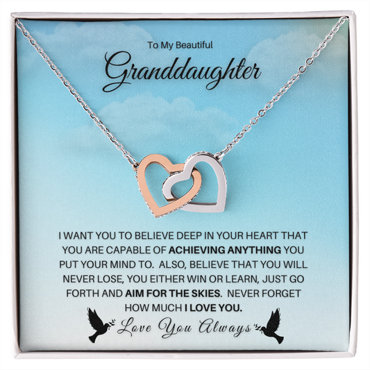 To My Granddaughter | I Love You (Interlocking Hearts)