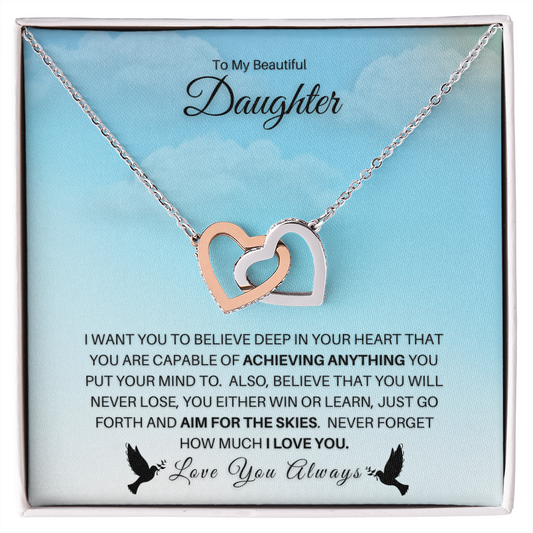 To My Daughter | I Love You (Interlocking Hearts)