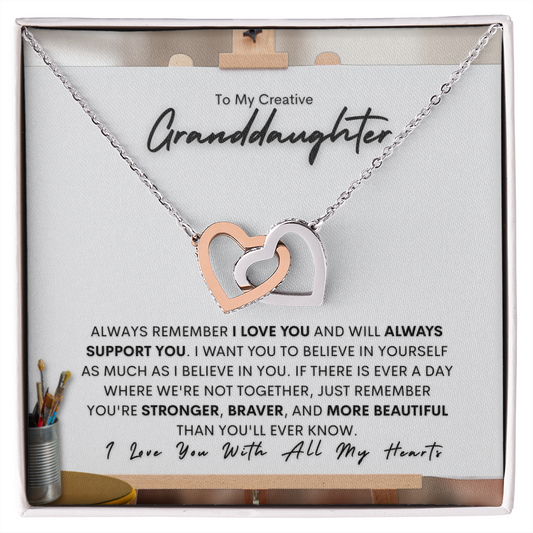 To My Granddaughter | I Believe In You (Interlocking Hearts)