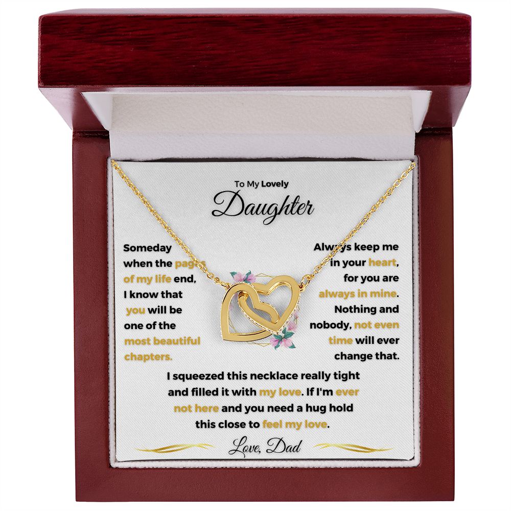 To My Lovely Daughter| My Most Beautiful Chapter (Interlocking Hearts Necklace)