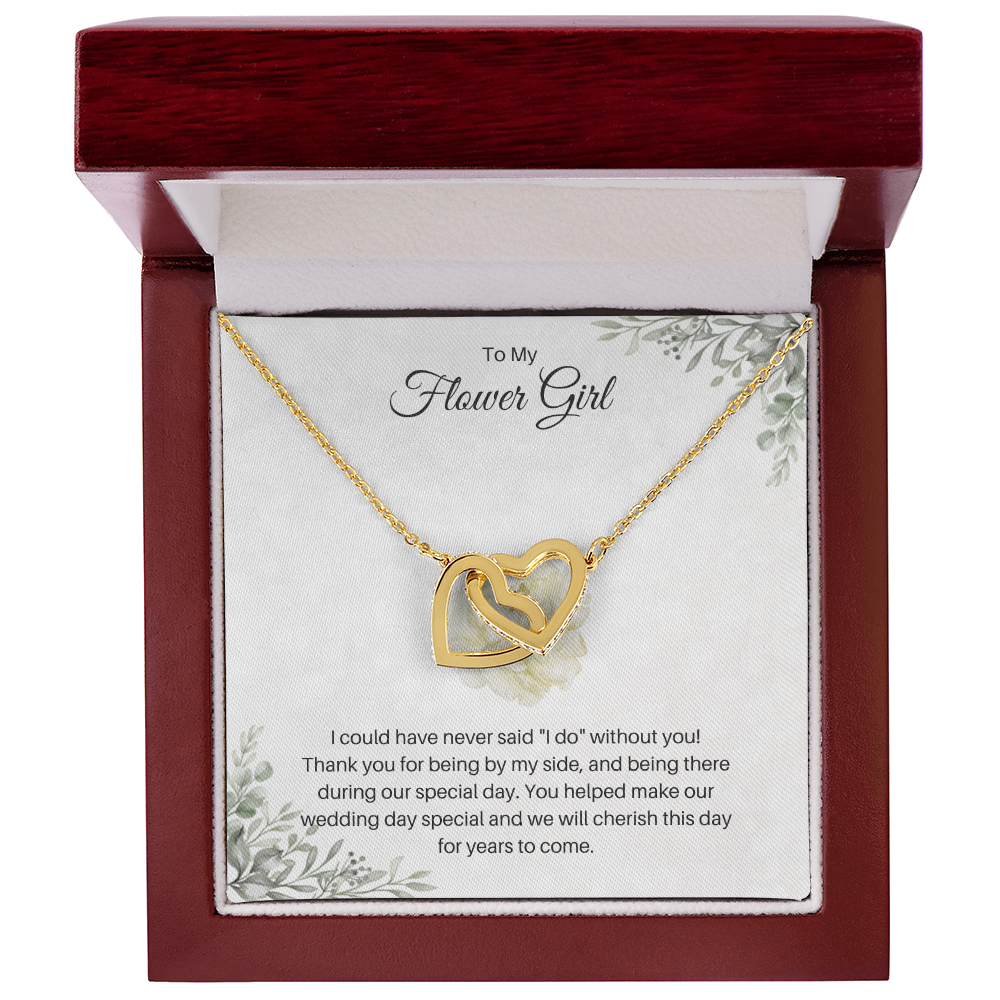 Flower Girl| Thank You For Being By My Side (Interlocking Hearts Necklace)