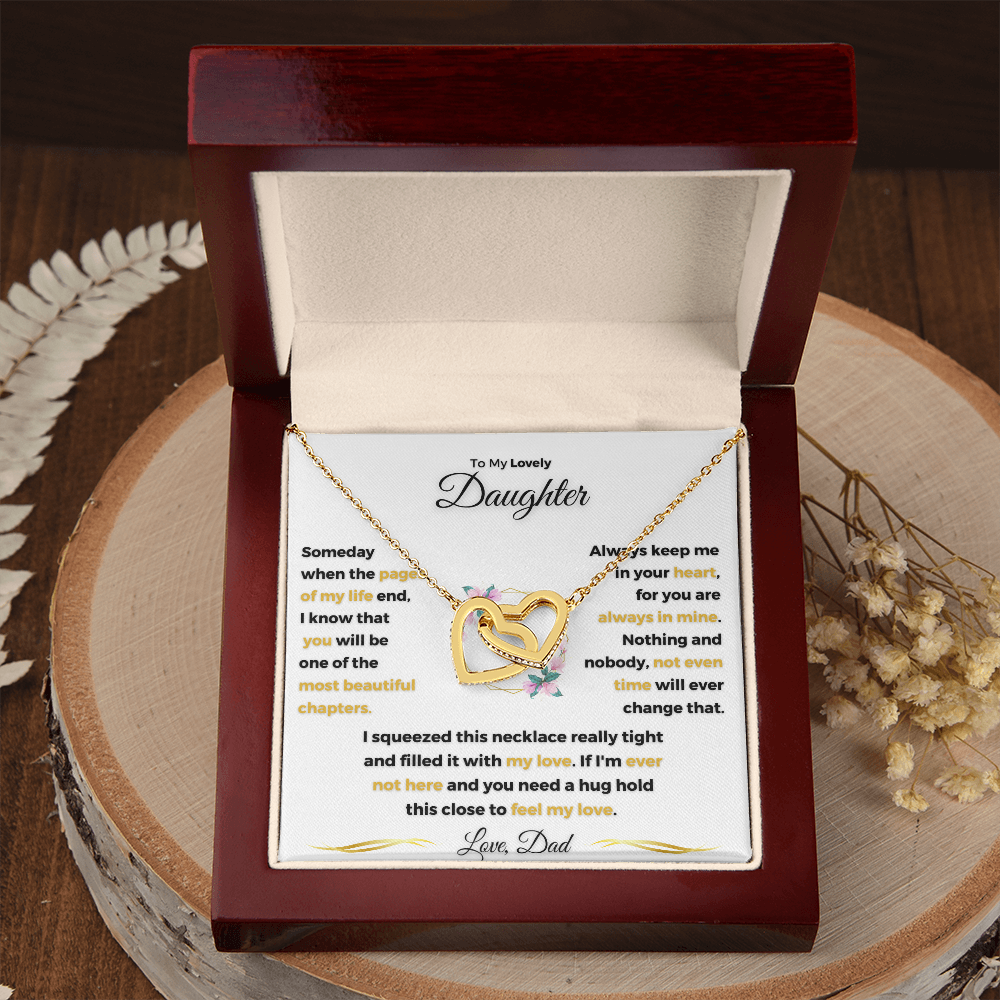 To My Lovely Daughter| My Most Beautiful Chapter (Interlocking Hearts Necklace)