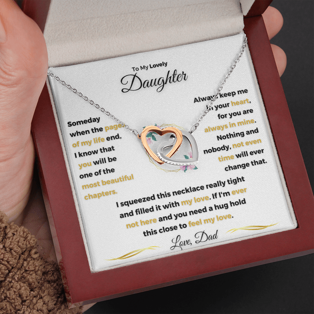 To My Lovely Daughter| My Most Beautiful Chapter (Interlocking Hearts Necklace)