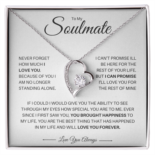 To My Soulmate| I Love You (Forever Love Necklace)