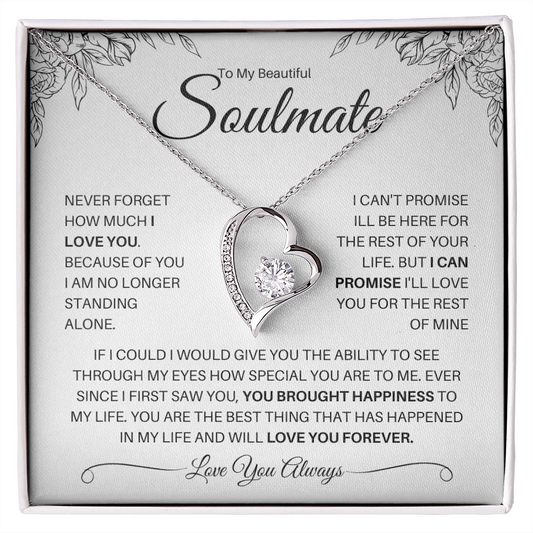 To My Beautiful Soulmate| I Love You (Forever Love Necklace)