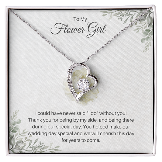Flower Girl| Thank You For Being By My Side (Forever Love Necklace)