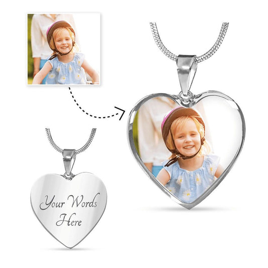 Personalized Picture Heart Necklace